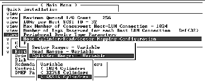 Screen capture shows "< 65536 Cylinders" selected.