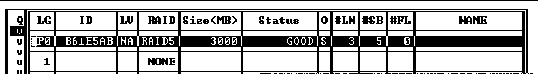 Screen capture shows a logical drive selected in the "view and edit Logical drives" window.