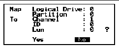 Screen capture showing "Mapping Scheme" prompt. 