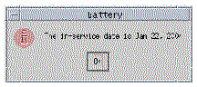 Screen capture verifying the in-service date.
