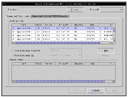 Screen capture showing the Download Firmware for Disk or SAFTE Device window with Download FW for Disks tab displayed.