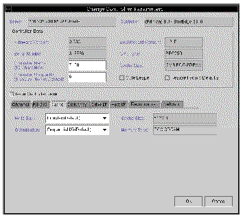Screen capture showing the Change Controller Parameters window with the Cache tab displayed.