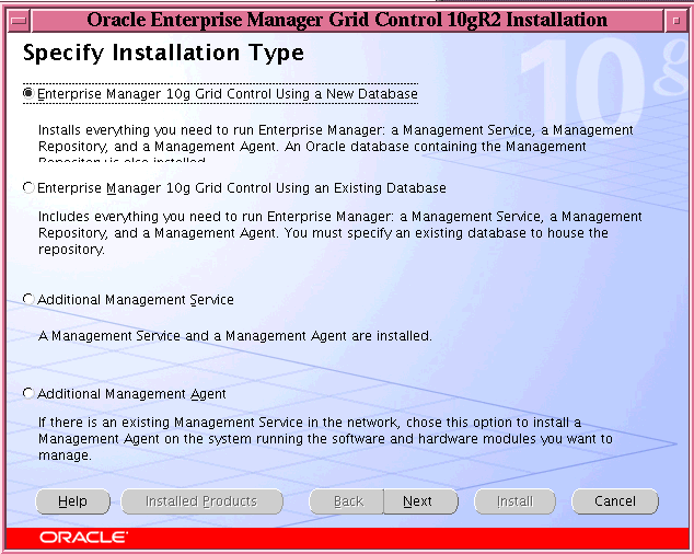 Select the Installation Type in this page.