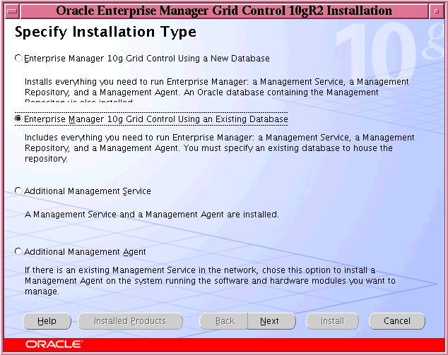 Select the appropriate installation option.